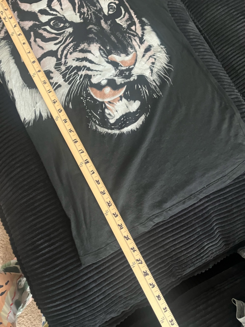 AllSaints Black and Pink Tiger Print Tee - Picture 4 of 5
